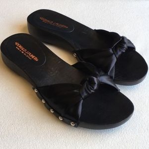 Donald Pliner Black & Silver Sandals